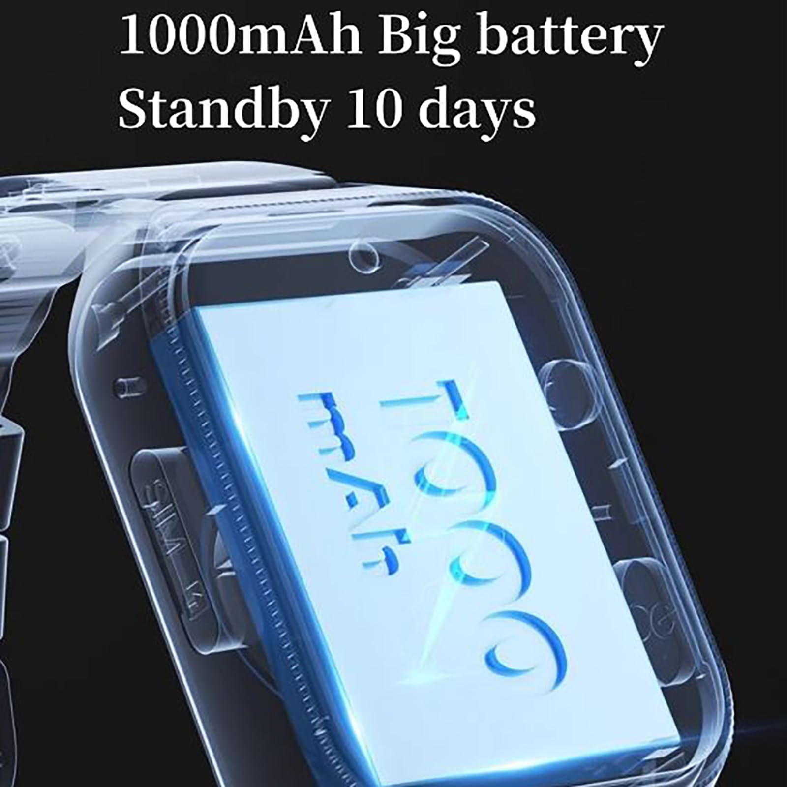 Generico Smartwatch per Uomo e Donna, Anziani Orologio Intelligente GPS con Rilevamento Cadute Chiamata SOS Braccialetto Fitness Tracker per Demenza e Alzheimer