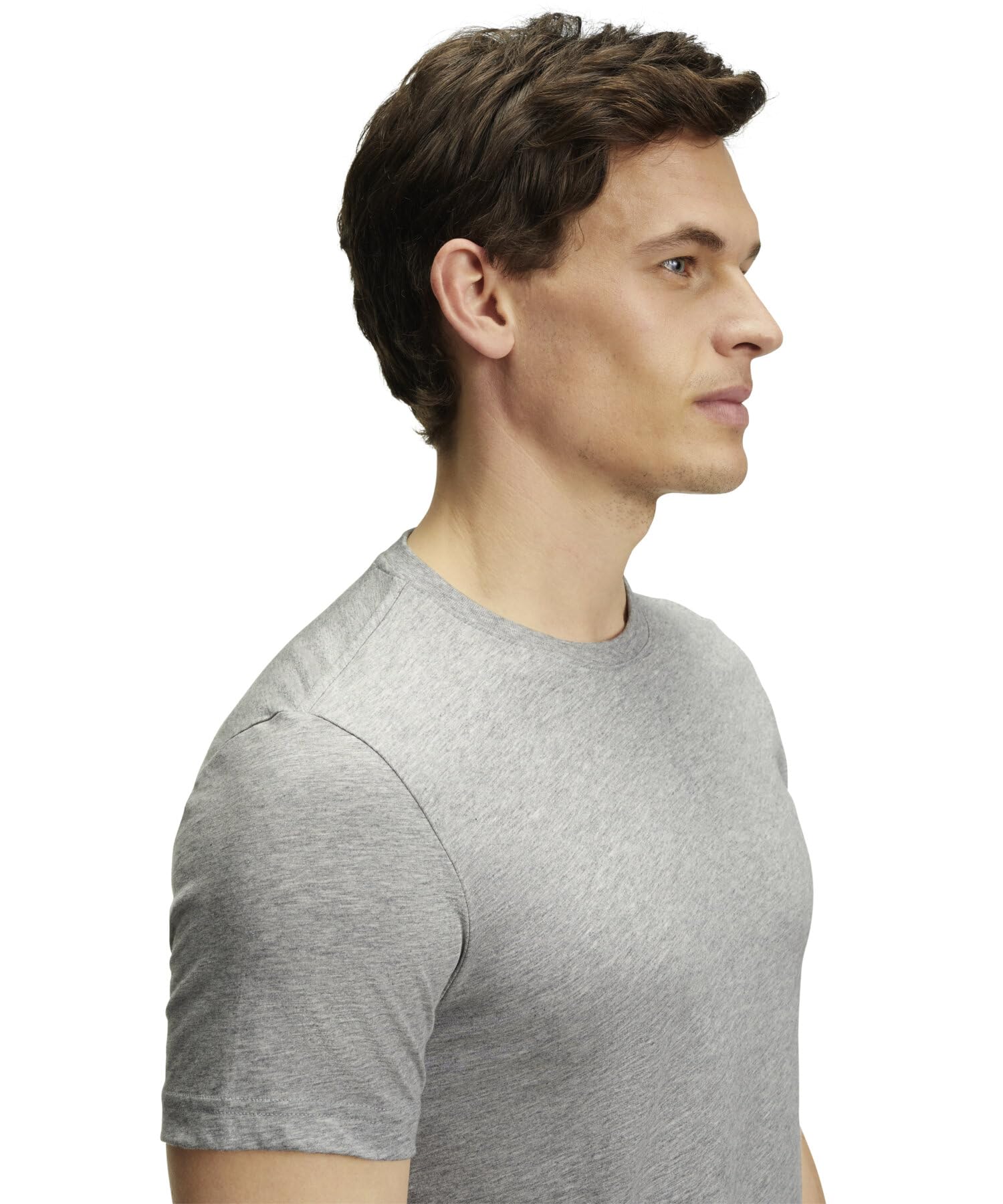Falke Basic Round Neck M S/S SH Algodón Suave Manga Corta Cómoda Ligera Camiseta Hombre (Pack de 1)