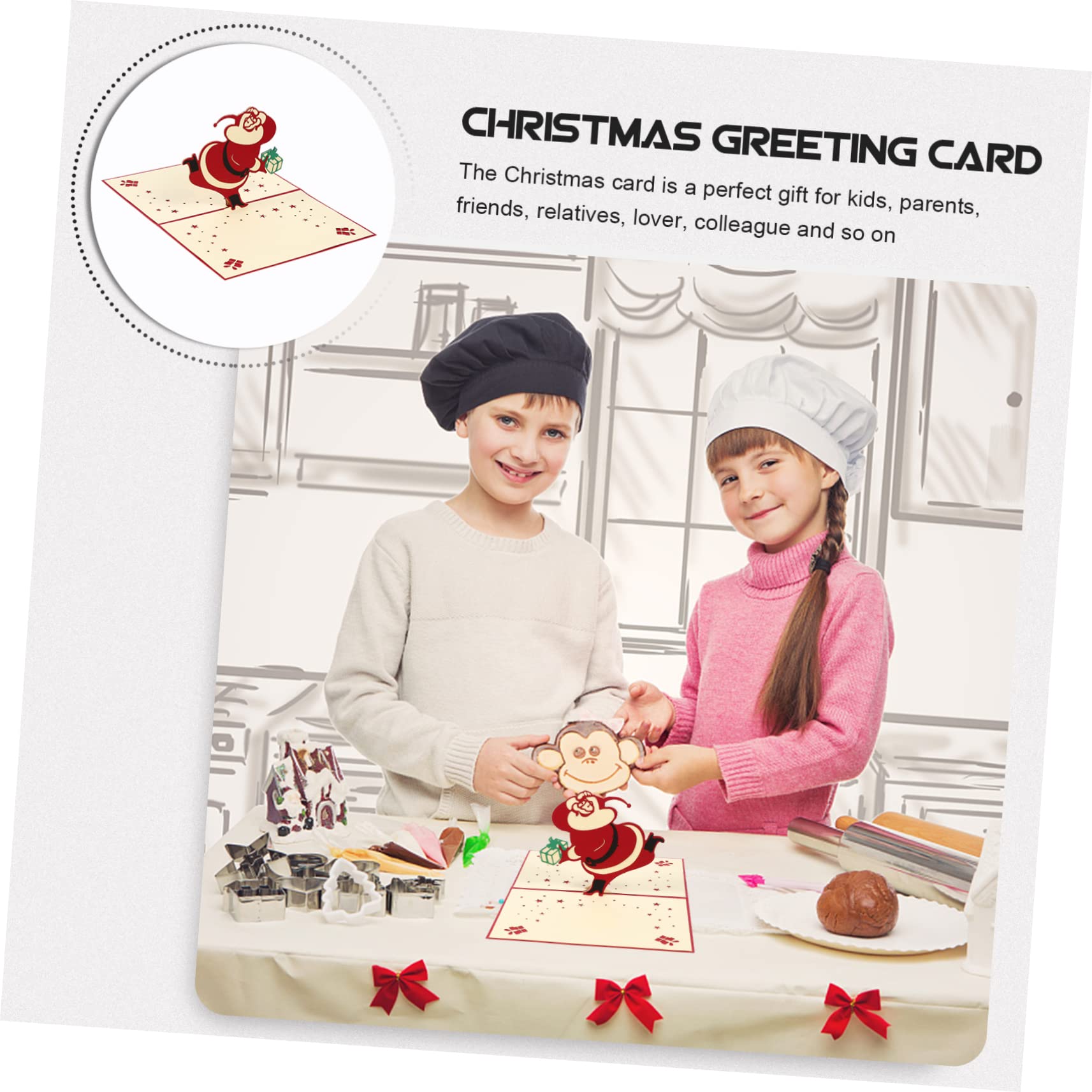 Lurrose 12stücke Teiliges Set Weihnachtskarten Mit Pop-up Santa Für Kreative Festtagsgrüße Für Familie Und Freunde Aus Hochwertigem Papier Gefertigt