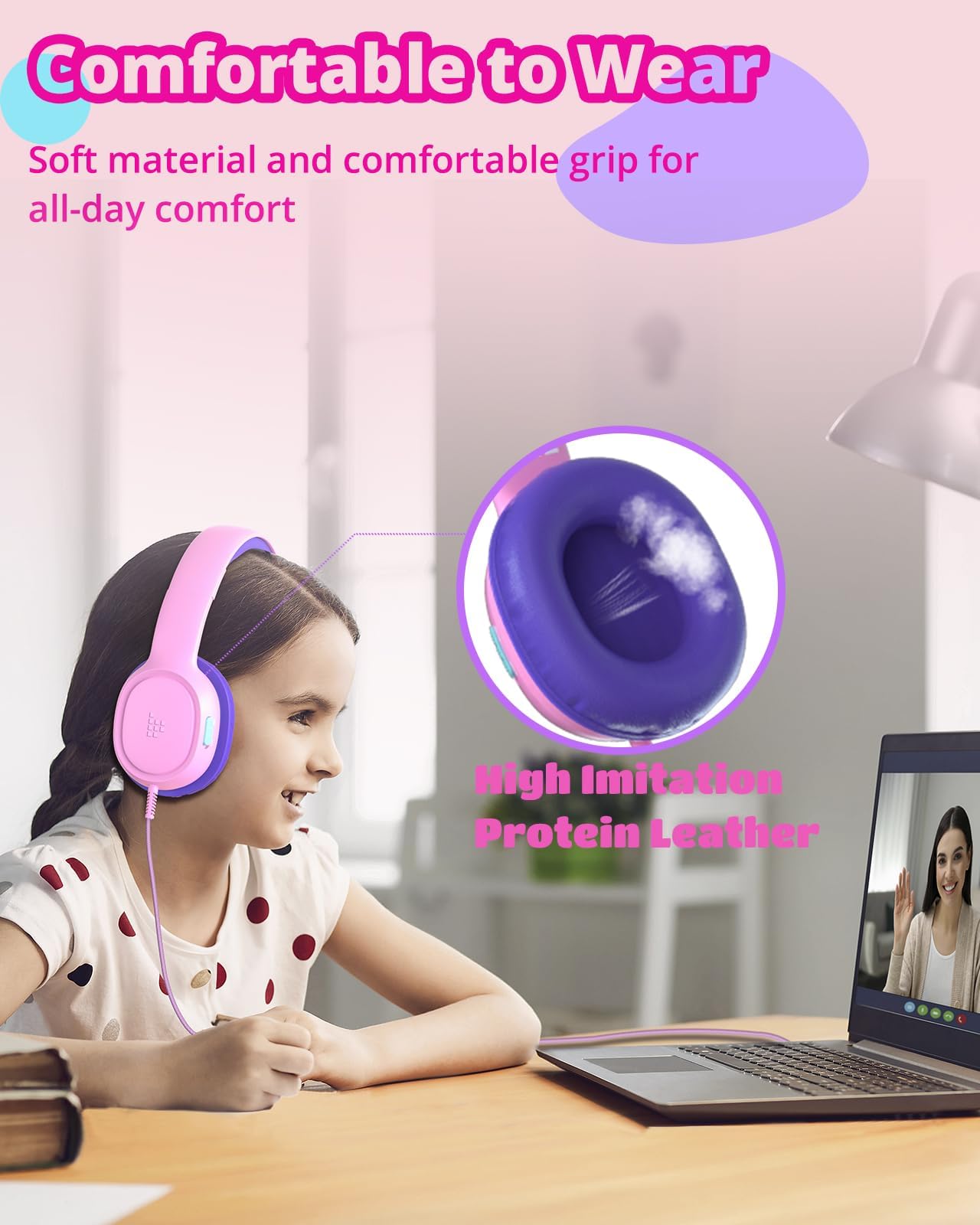 Tronsmart KH01 Auriculares para Niños Plegables 85/93dB HD Estéreo 3,5mm
