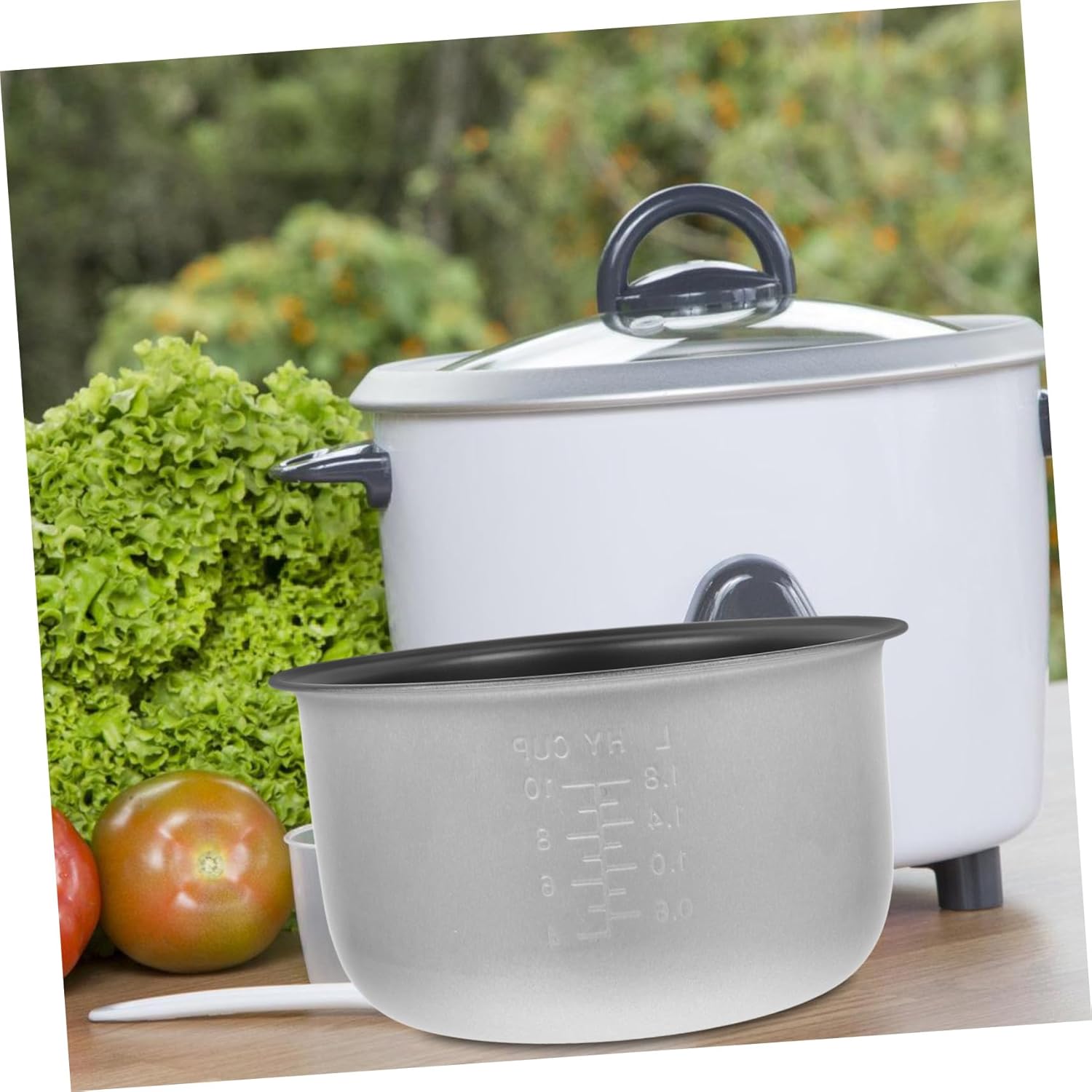 Rice Container Power Cooker Replacement Inner Pot 4L Non-stick Interior Inner Cooking Pot Electric Pressure Cooker Perforated Baking Mat