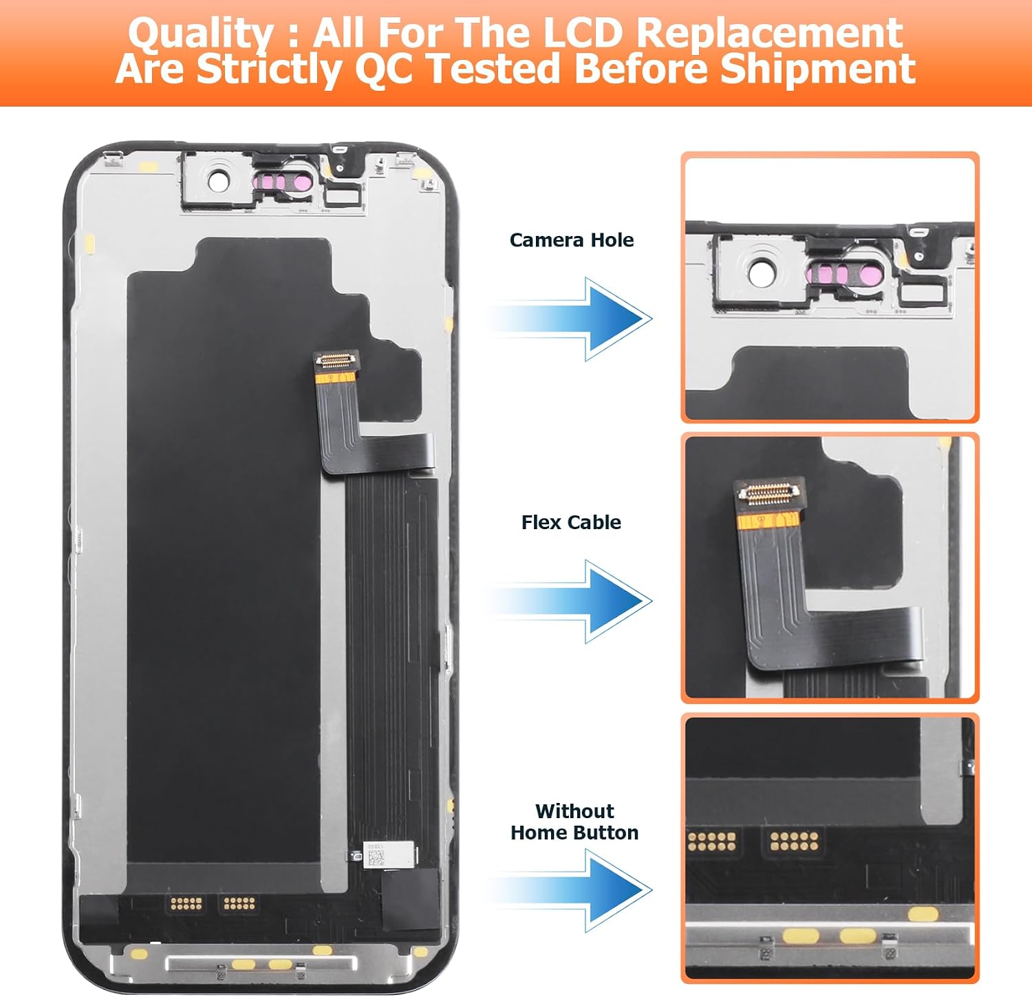 Screen Replacement for iPhone 17 Pro, Full Incell LCD Display Touch Digitizer Complete Assembly, HD Bright Display, Face ID Compatible, Repair Kit Included for Cracked Broken Unresponsive Screen