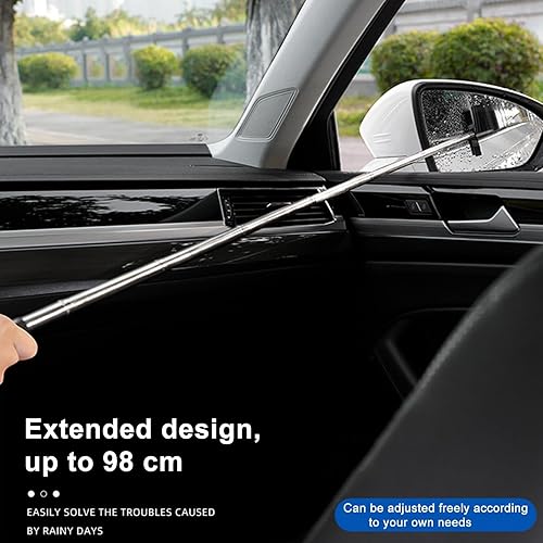 Miniatura 2 de Escobilla de escobilla de coche, limpiador retráctil para espejo retrovisor de automóvil, accesorios portátiles para interiores y exteriores,