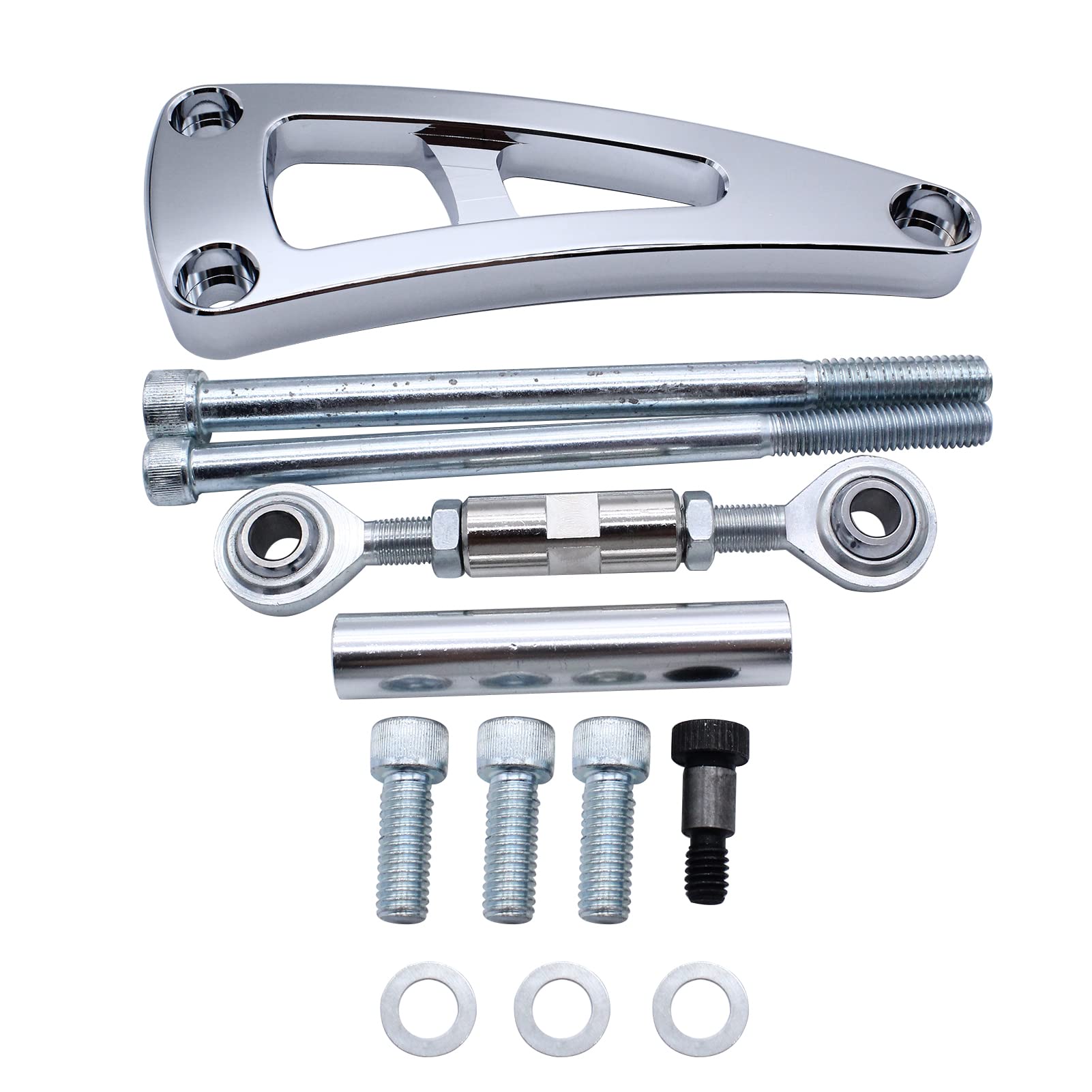 Long Water Pump Alternator Bracket Kit Chrome Electroplating Replacement for Chevy 454 Big Block BBC LWP-image-49
