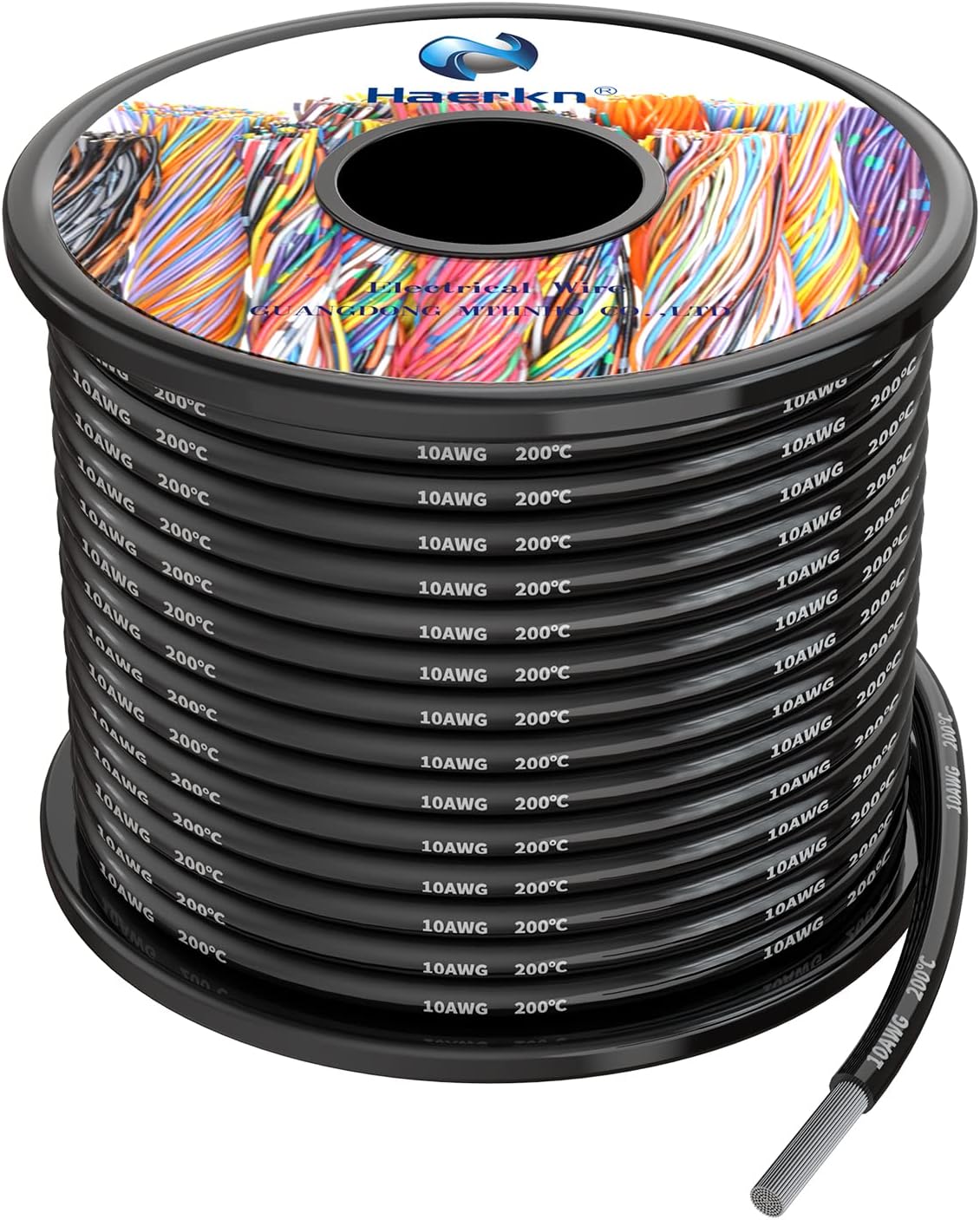 10awg Silicone Electrical Wire Cable 25FT Black 10 Gauge Hookup Wires kit Stranded Tinned Copper Wire Flexible and Soft High Temperature Resistance