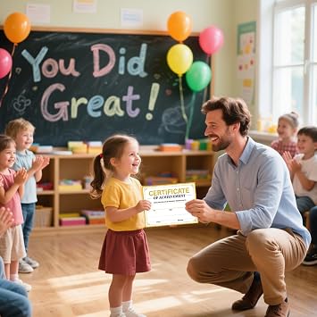 30 Pieces Certificate of Achievement Student Awards Certificates Paper Month Certificates 8.5 x 11 Inch (Gold)