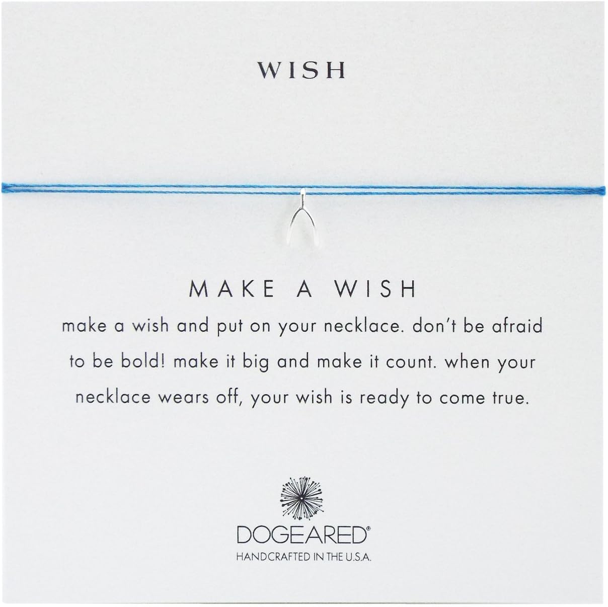 Dogeared Make a Wish Big Sterling Silver Wishbone Charm Necklace - 16