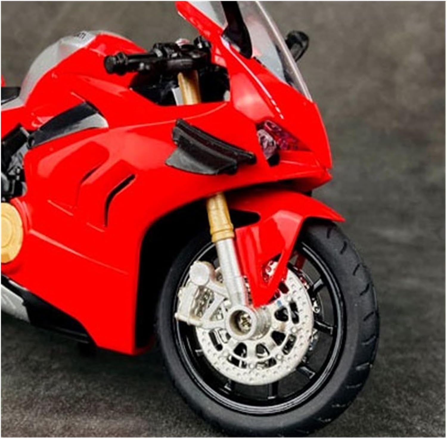 Scale Model 1:12 Scale for Ducati V4S Motorcycle Model Kit Red Static Die Cast Collection Ornaments Collectible Ornaments