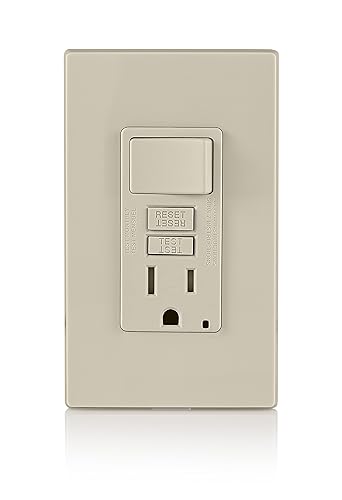 Vista 137 de Leviton GFCI - Toma de corriente resistente a la intemperie, 15 amperios, autocomprobación, no resistente a manipulaciones con luz indicadora LED