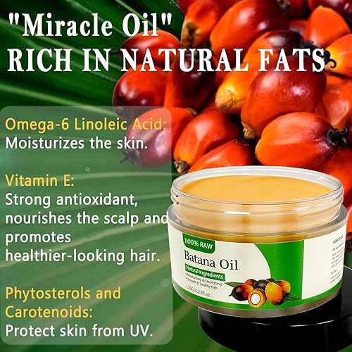 Miniatura 5 de Lxitian Aceite de batana crudo para el crecimiento del cabello orgánico, 100% natural sin refinar aceite de botana para el crecimiento del cabello,