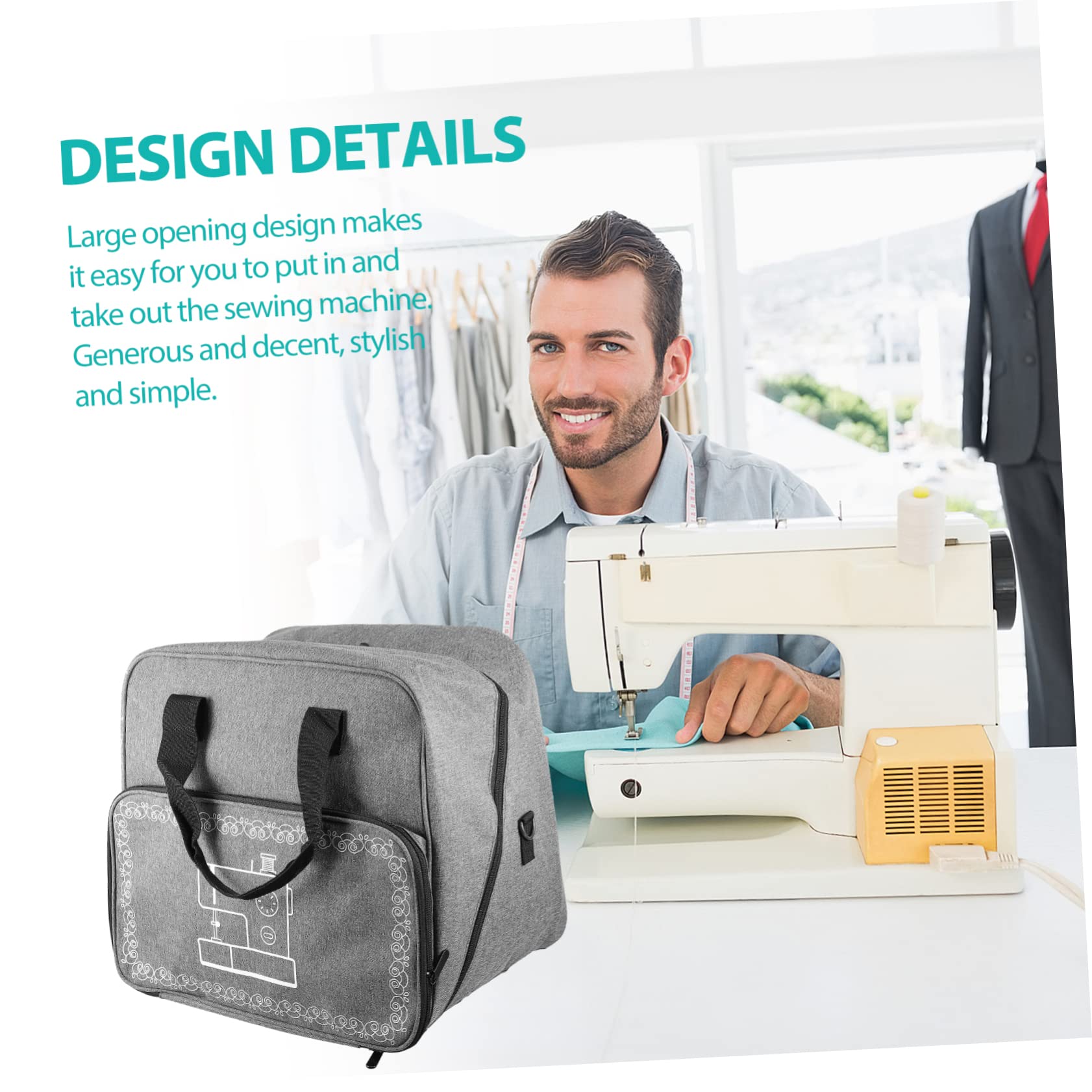 Operitacx Lightweight Portable Sewing Machine Tote Bag Oxford Cloth Storage Access