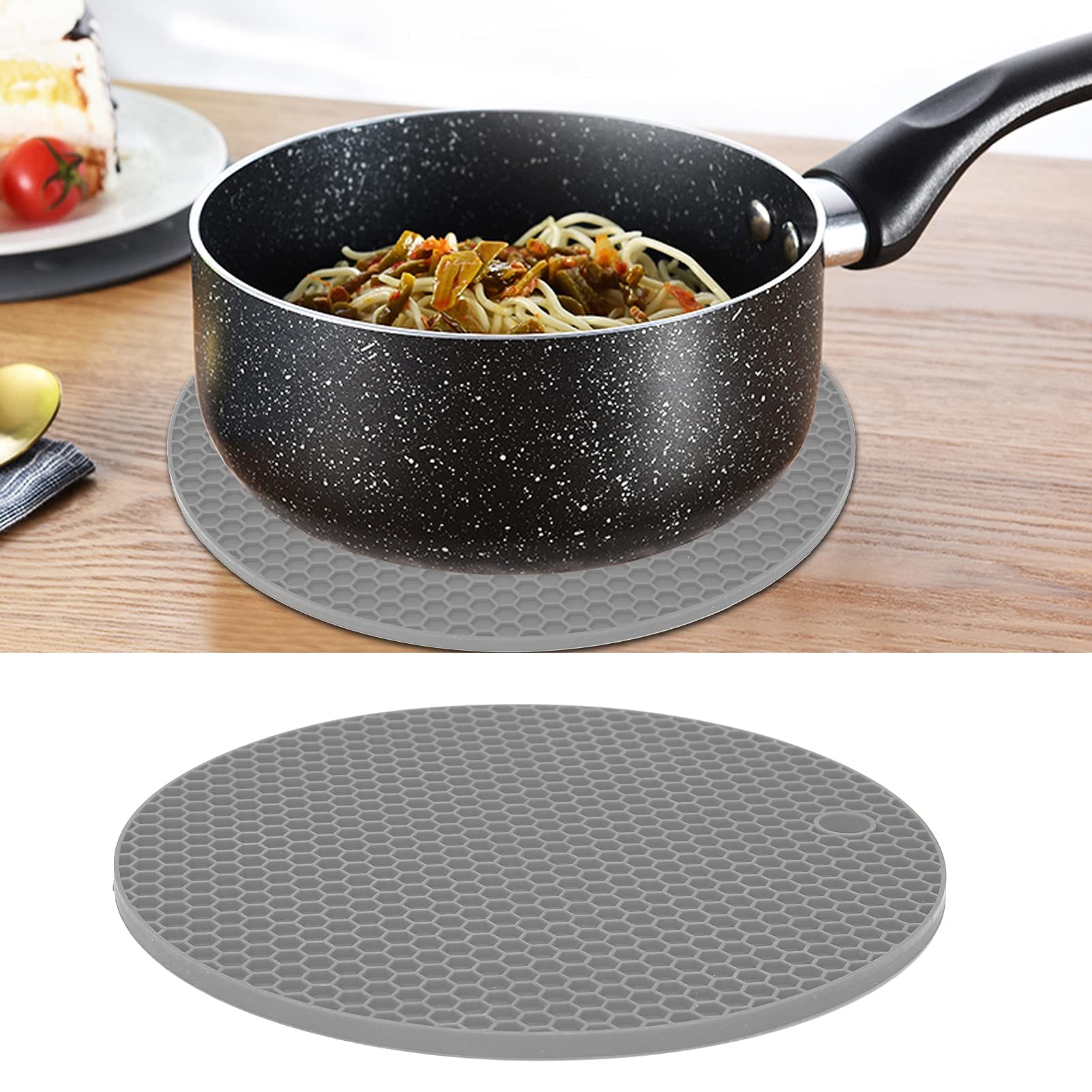 BIUDECO Lot De 4 Tapis Ronds D'isolation Thermique Antidérapants En