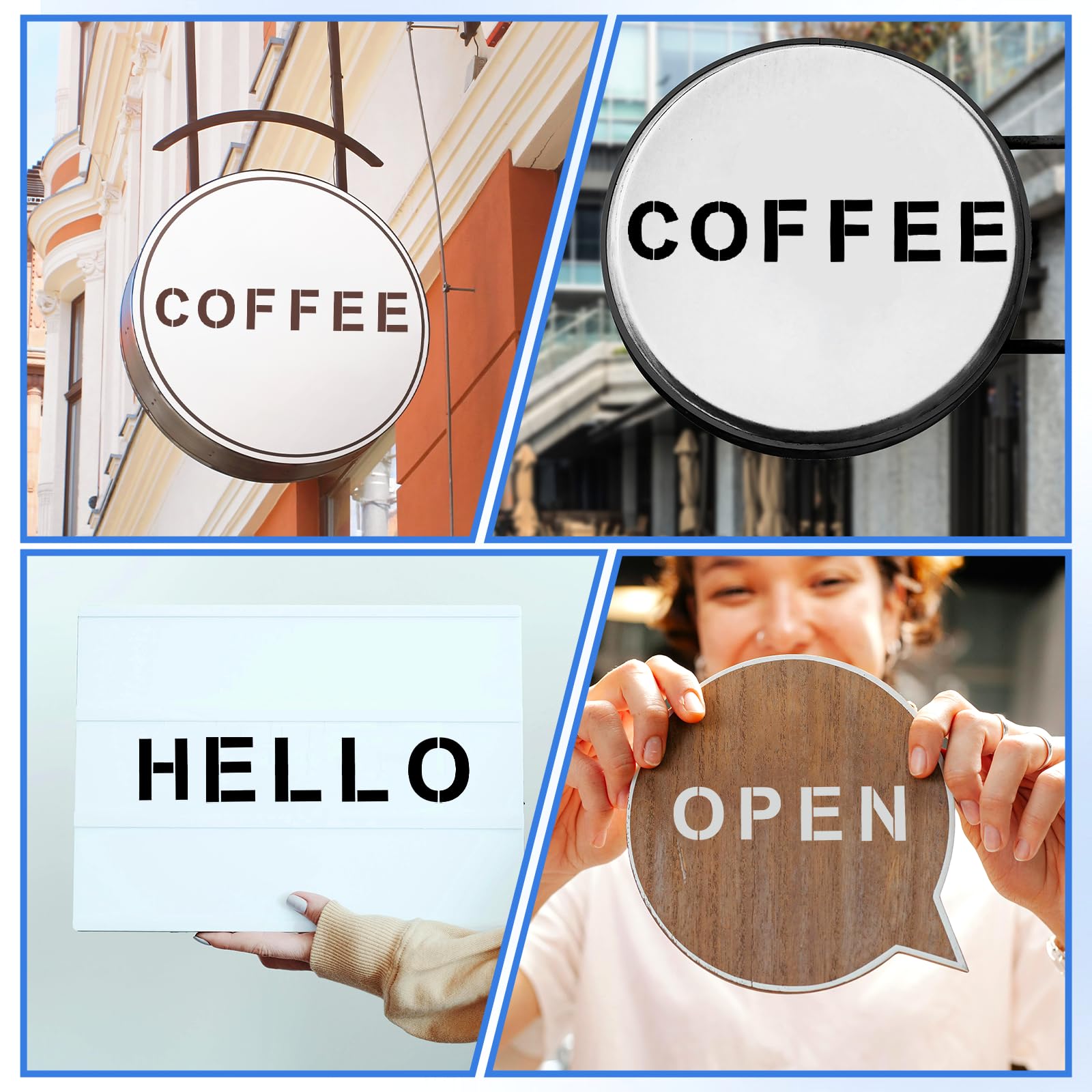 Piriuuo 36 Pcs Letter Stencils 4 Inch, Flexible Letter Stencils for Painting DIY Crafts Reusable & Washable Number Stencil 4 Inch on Wall Paper Wood Floor Fabric - Image 4