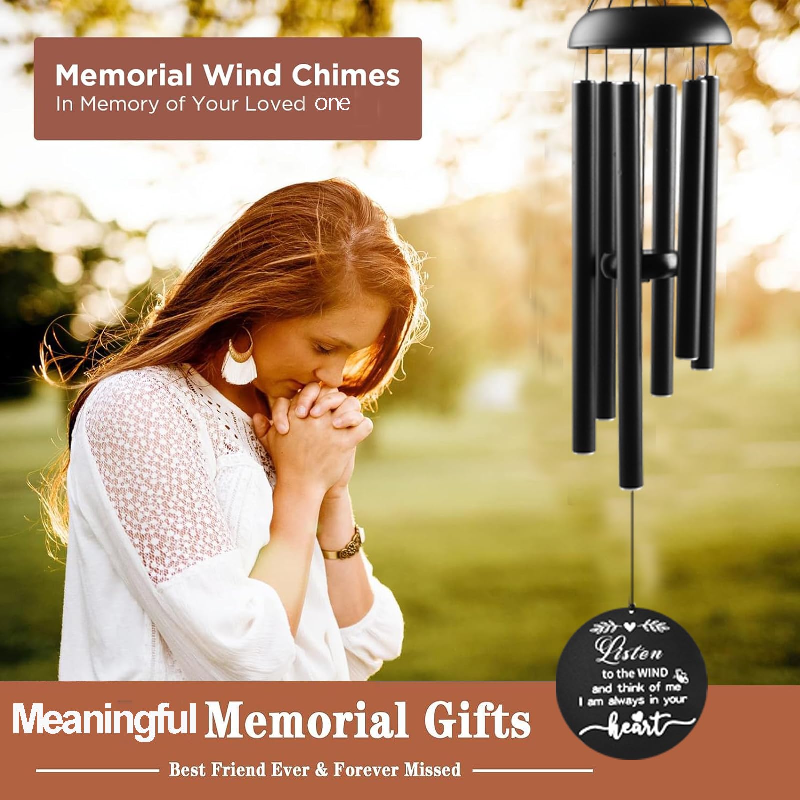 Windspiel Trauergedenk Gedenk-Windspiel, Personalisiert, Gedenk