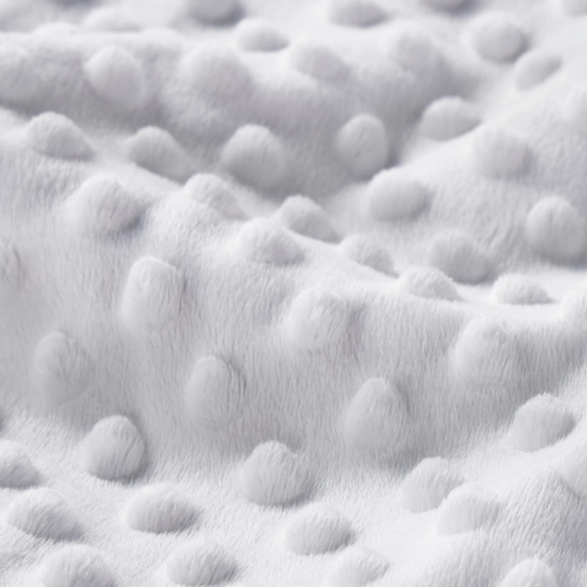 DaysU Silky Micro Soft Plush Baby Blankets Unisex with Print Animal Pattern and Soothing Raised Dots, Double Layer Bed Throws for Baby Crib, Animal Faces, Grey, 30x40 Inches