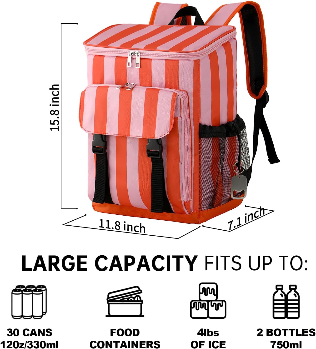 DYSHAYEN Cooler Backpack,Lightweight Backpack Cooler Insulated Leak Proof,30 Cans Soft Cooler Bag for Beach,Camping,Beach,Picnic,Lunch