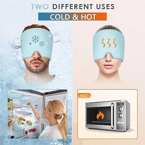 Miniatura 6 de Sombrero de cabeza fría, envoltura de cabeza de hielo, tapa de bolsa de hielo - Verde claro