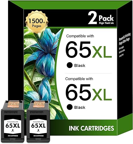 Paquete combinado de cartuchos de tinta 65XL 65 negros 3755 de repuesto para HP 65XL cartucho de tinta negra para impresora HP DeskJet 3755 2600