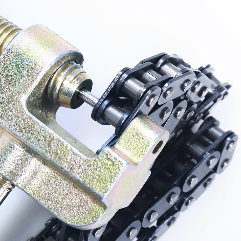 Kamier T8F Drive Chain 134 Links Heavy Duty For 49Cc 50Cc 2 Stroke Gb Syx Moto Holeshot Metotec Xtreme X Pro Ssr Coolster Kids Pit Dirt Bike 43cc 47cc Mini Atv Quad Super Pocket Rocket Bike Moto Parts