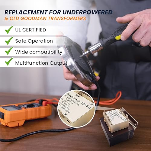 Miniatura 5 de 4011F-2 24V Transformador 40VA 5060 HZ OEM Horno Reemplazo Transformador Primario 120V, Secundario 24V Compatible con HornosEquipo HVAC