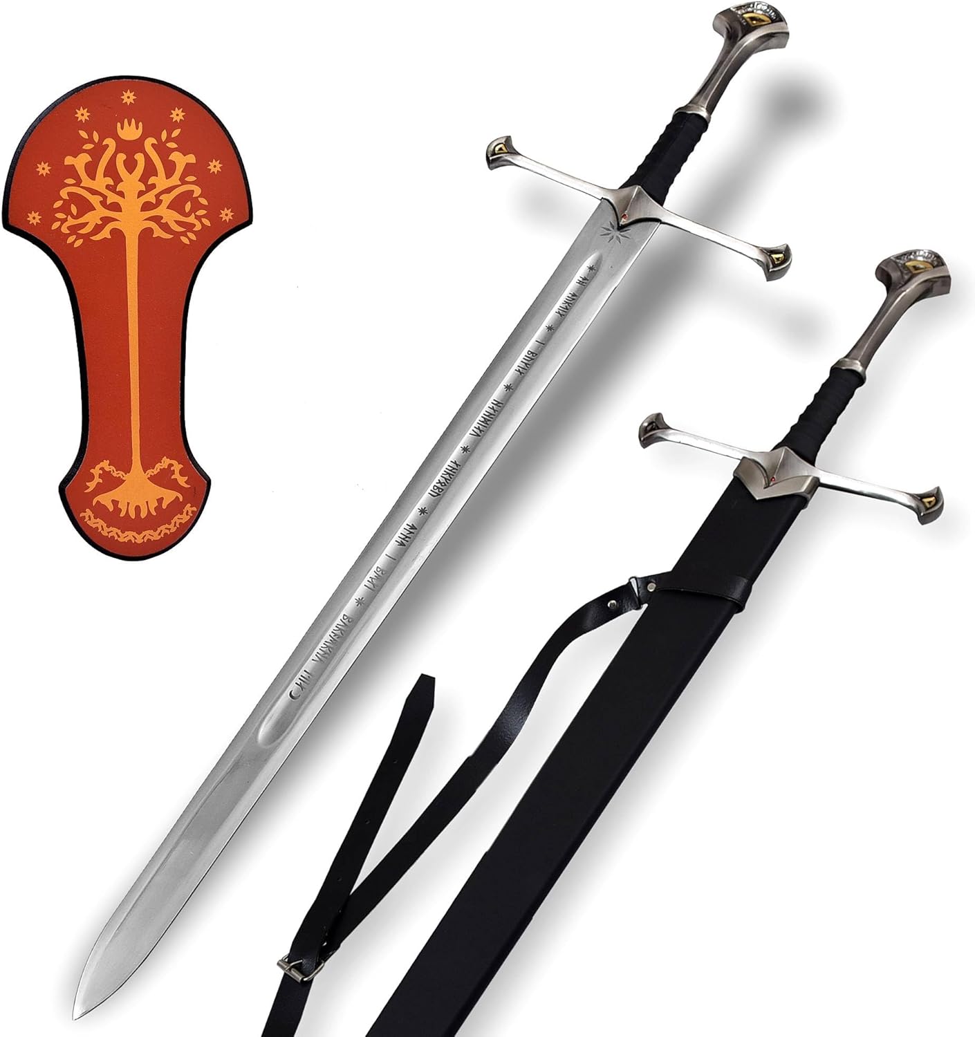 Sword - Durable Medieval Weapon with Sharp-Edged Long, Straight Blade - Perfect for Fanatics with its Impressive Hilt and Handle Design - A Must-Have Sword Collectio