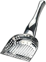 RSVP Endurance Stainless Steel Cat Litter Scoop - Durable 11.25" Long Handle, 4.75x2.5" Wide Basin for Large Boxes