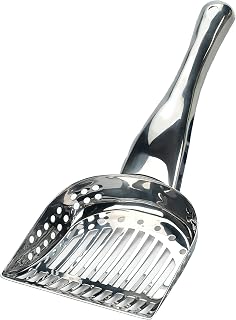 RSVP Endurance Stainless Steel Cat Litter Scoop - Durable 11.25" Long Handle, 4.75x2.5" Wide Basin for Large Boxes