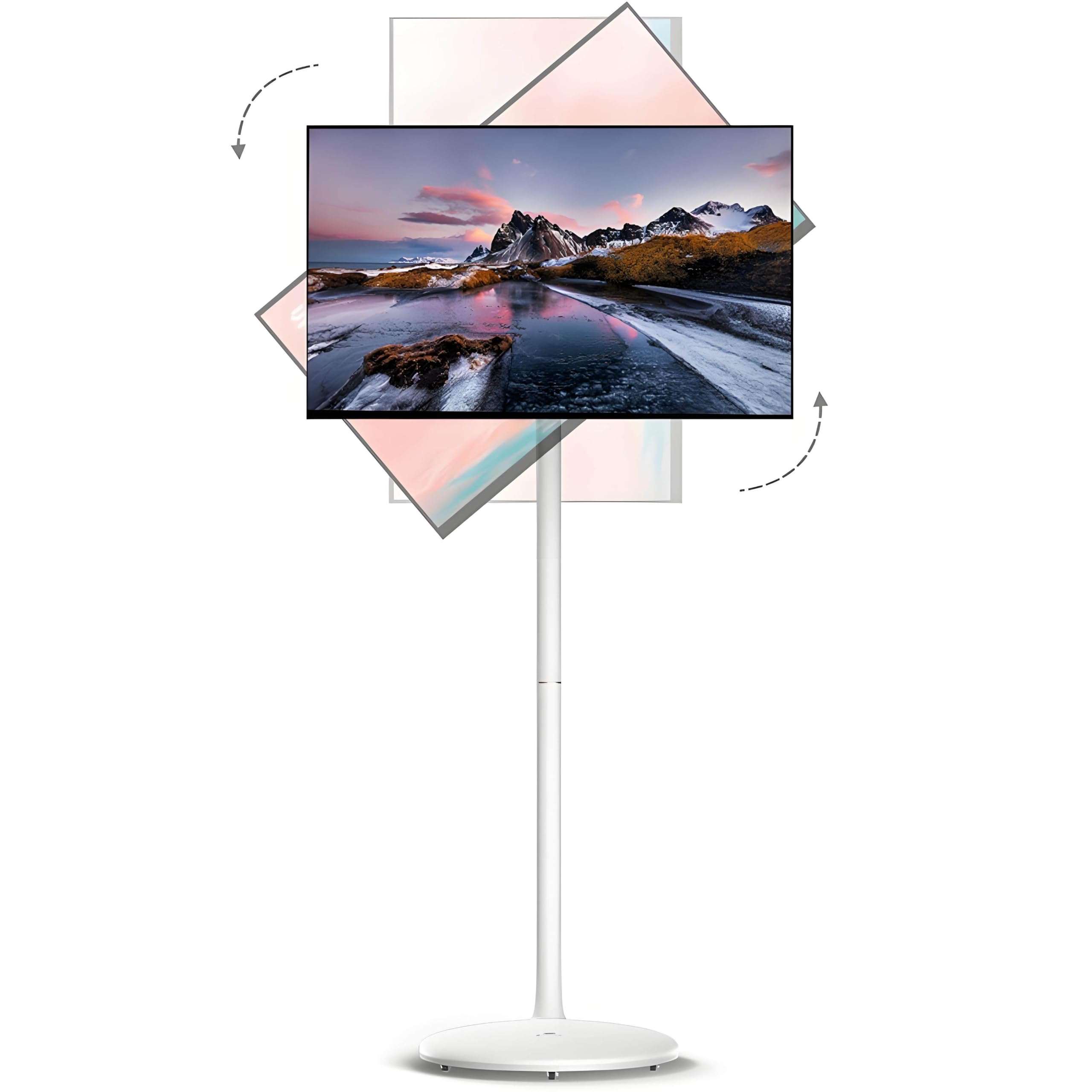 Televisor portátil con Ruedas, 1080P, inalámbrico, con Pantalla táctil, 24 Pulgadas, 6+128 GB