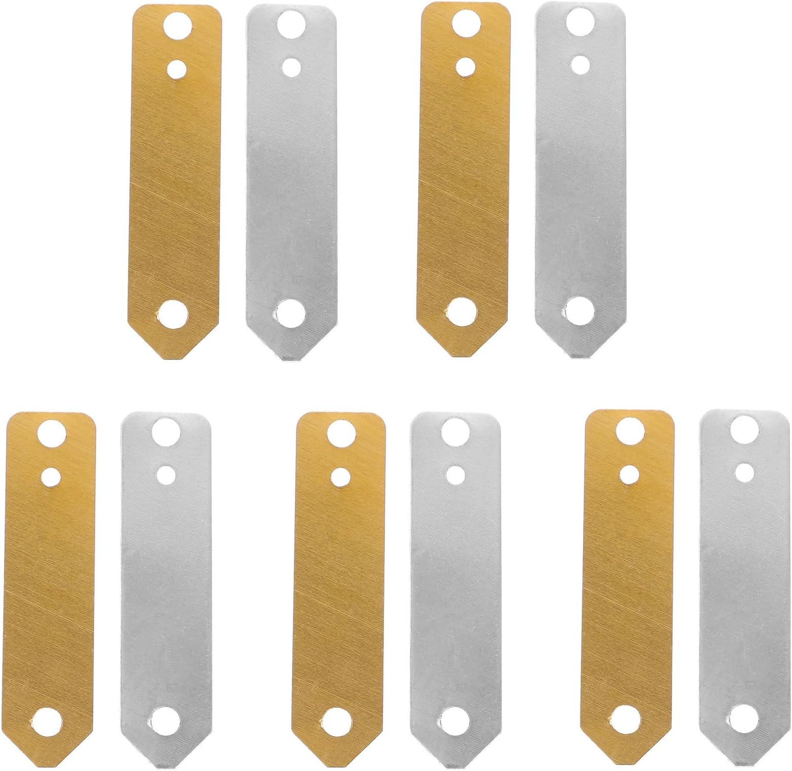 10pcs Zinc Anode Sheet and Copper Anode Sheet Set for Fruit Battery Science Experiments with Electroplating Zinc and Copper Electrodes