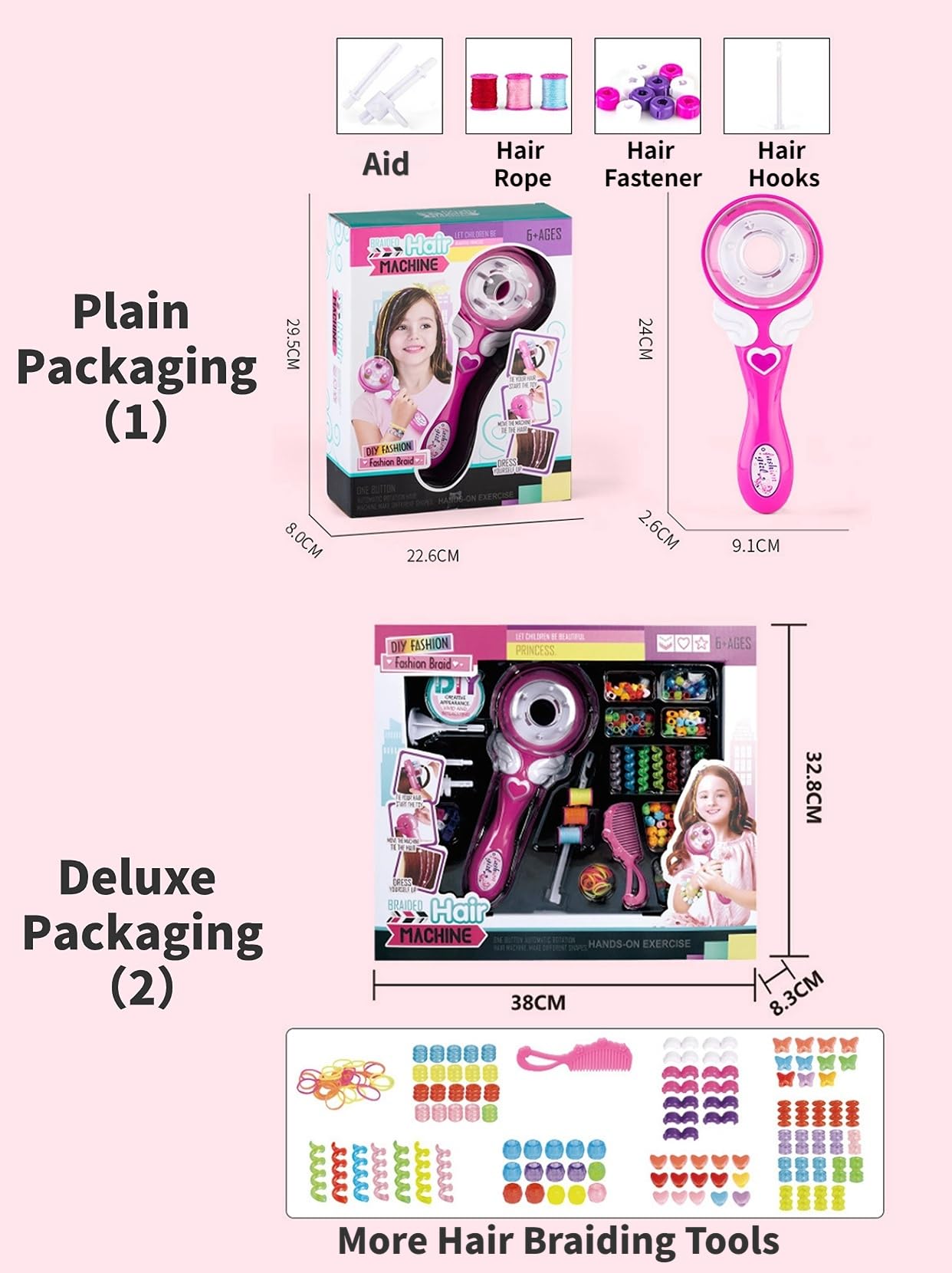Haarflechter-Kit, Haarflechter für Kinder, Styling-Haarwerkzeug, elektrisches automatisches Haarflechter-Werkzeug, Styling-Werkzeug für Mädchen und Kinder