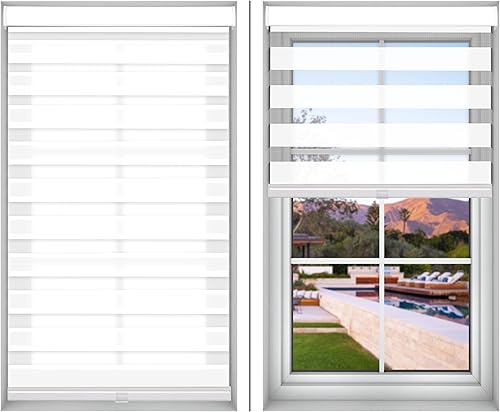 Blinhdome Zebra - Persianas y persianas sin cordones con diseño de cebra, enrollables, para filtrar la luz, oscurecimiento de la habitación, con
