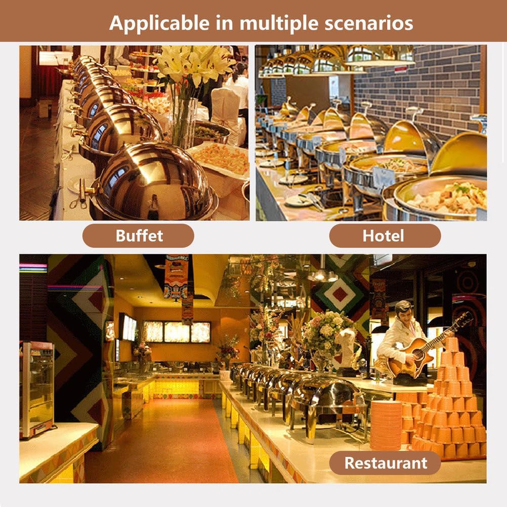 AIZYR Chafing Dish Buffet Set, Stainless Steel Food Warmers Roll Top Chafing Dishes with Fuel Holder for Parties, Banquets, Weddings