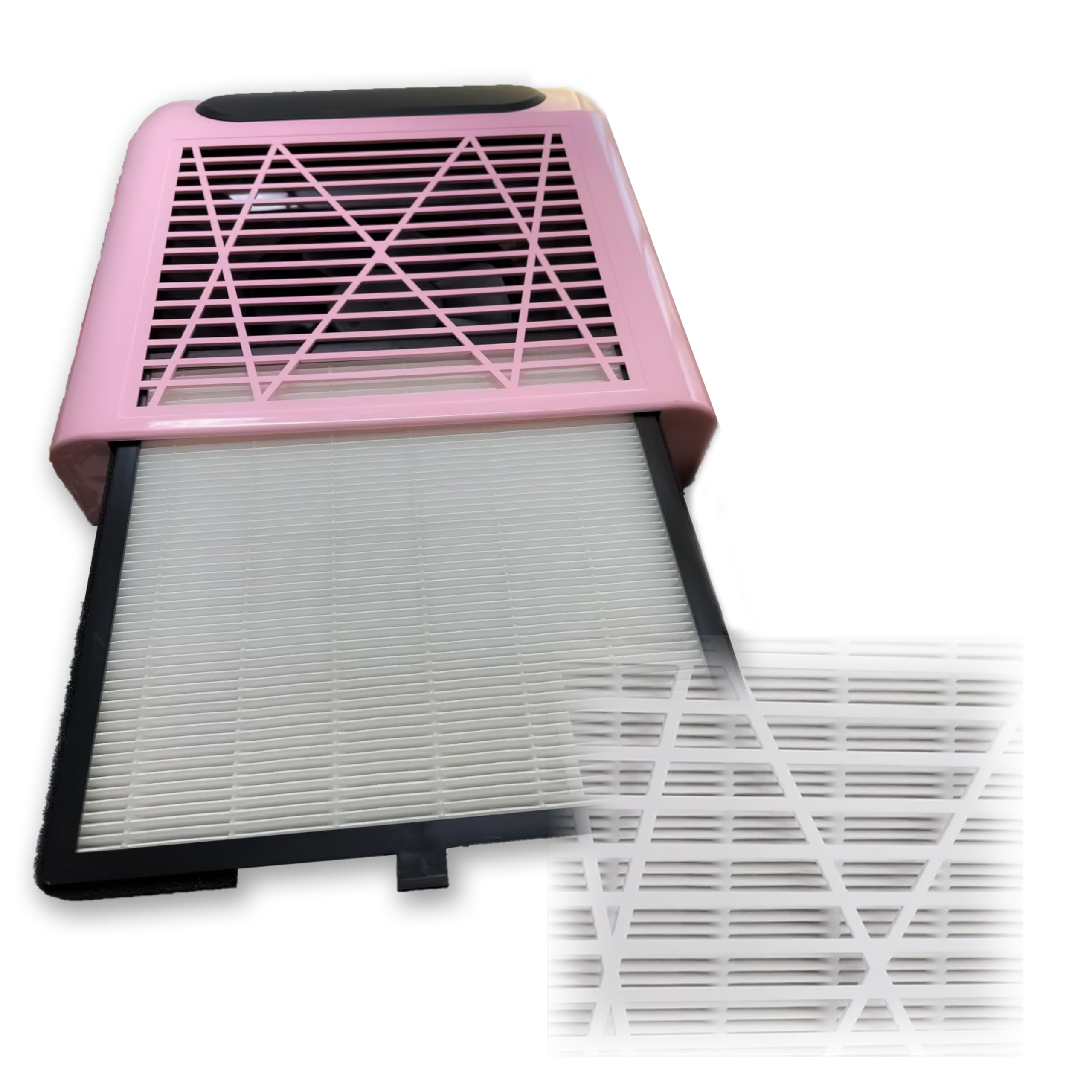 Retoo - Aspirador de uñas profesional para salón de manicura y hogar (80 W, potente aspirador para manicura, salón, diseño de uñas, velocidad 4500 rpm, rosa