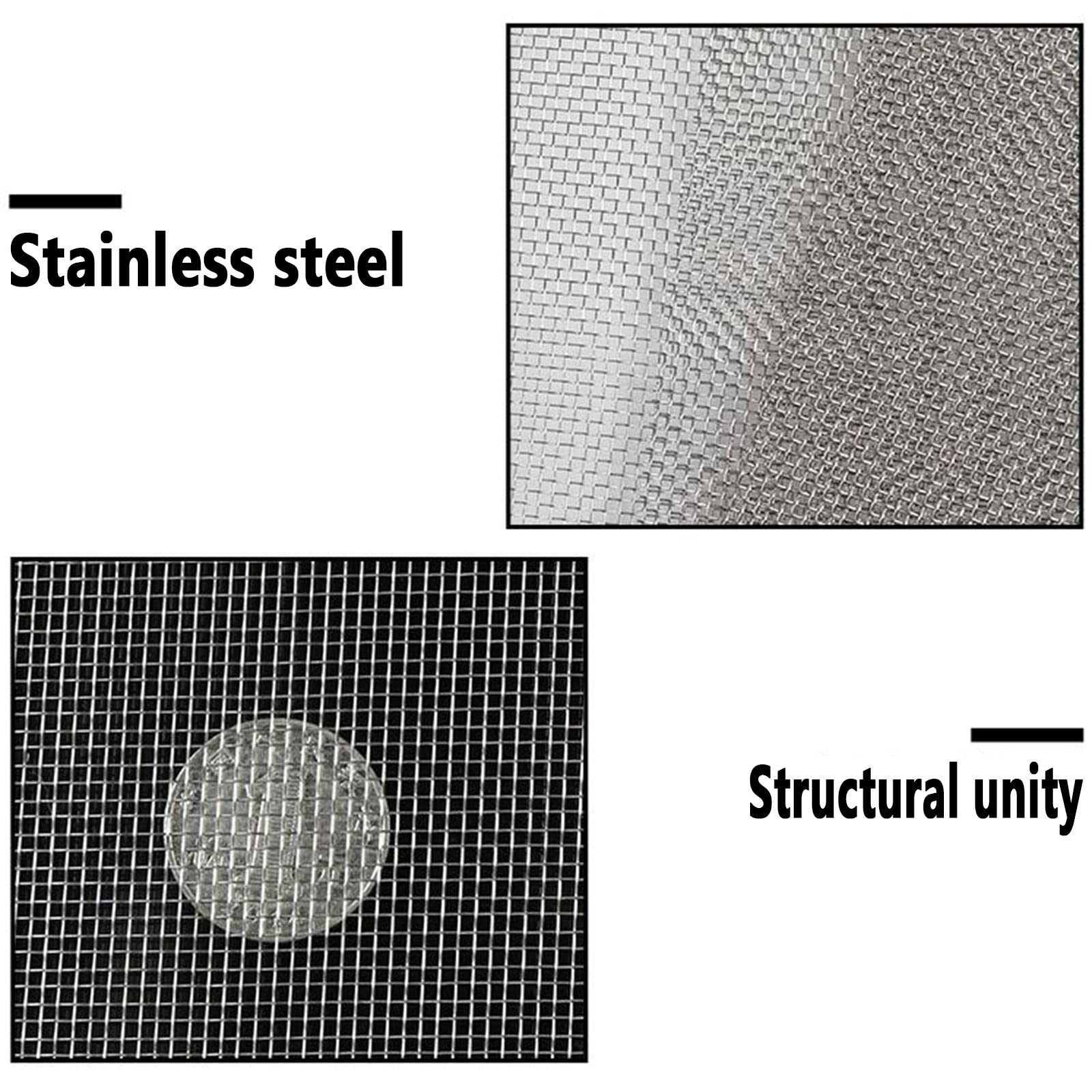 4-400 Mesh Metall Gewebtes Netz, Edelstahl-Siebfilterblatt, gekräuselter Drahtgeflecht, Schnitt für Fenster, Tür, Filter, 200 Mesh