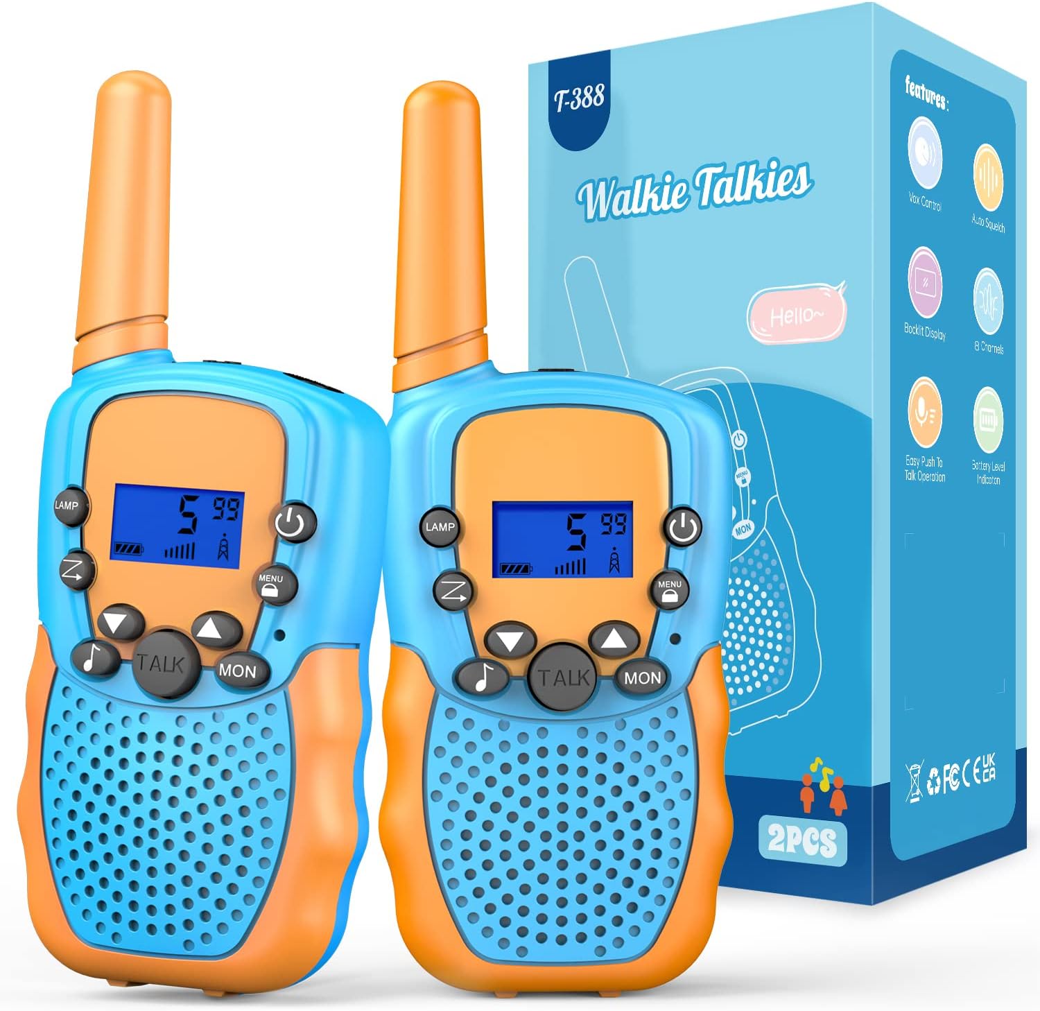 Radioddity PR-T3 Walkie Talkie for Children, 16 Channels