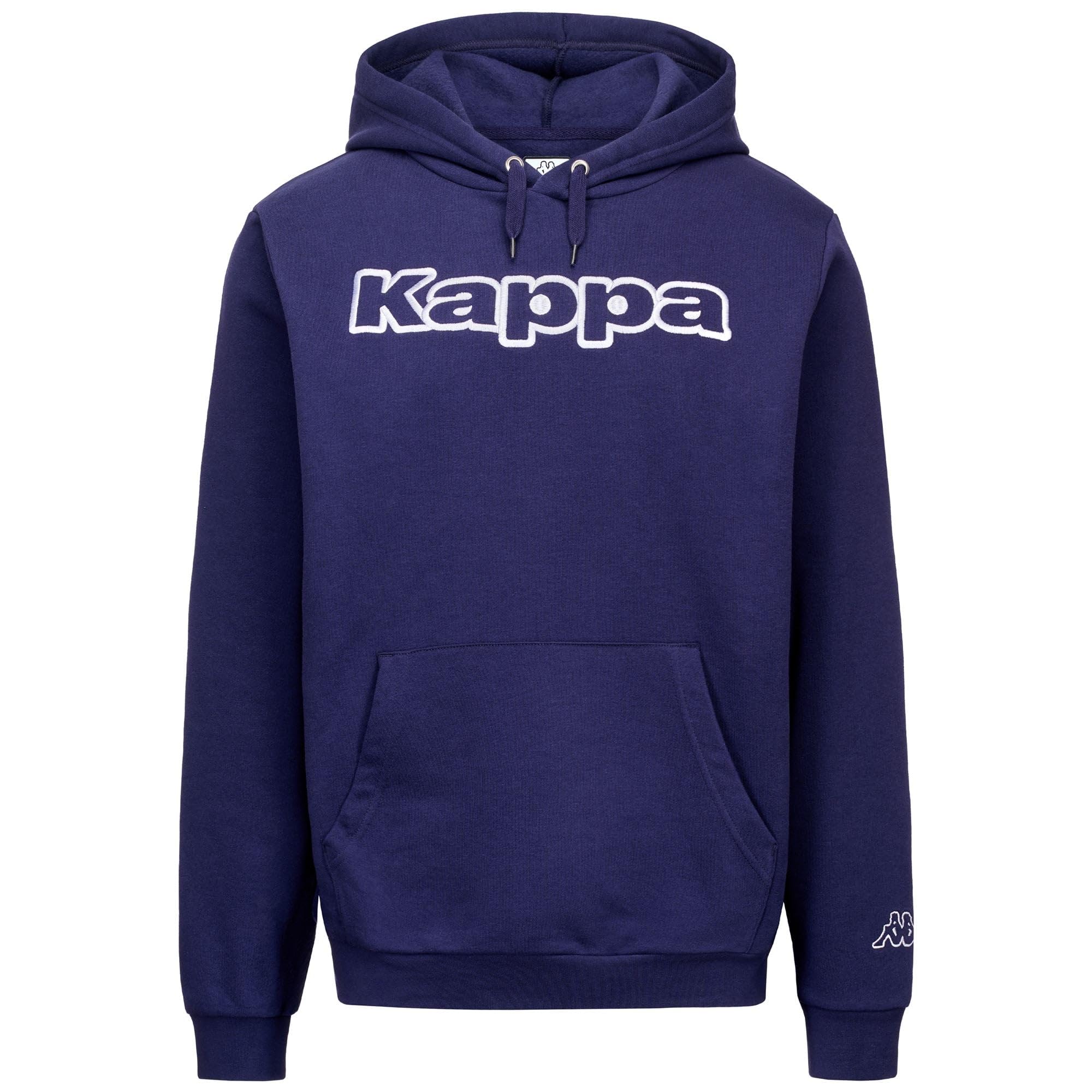 Kappa - Men's Hooded Sweatshirt, Cotton, Sporty, Model: Korpo Dafers Logo, Blue Marine, L