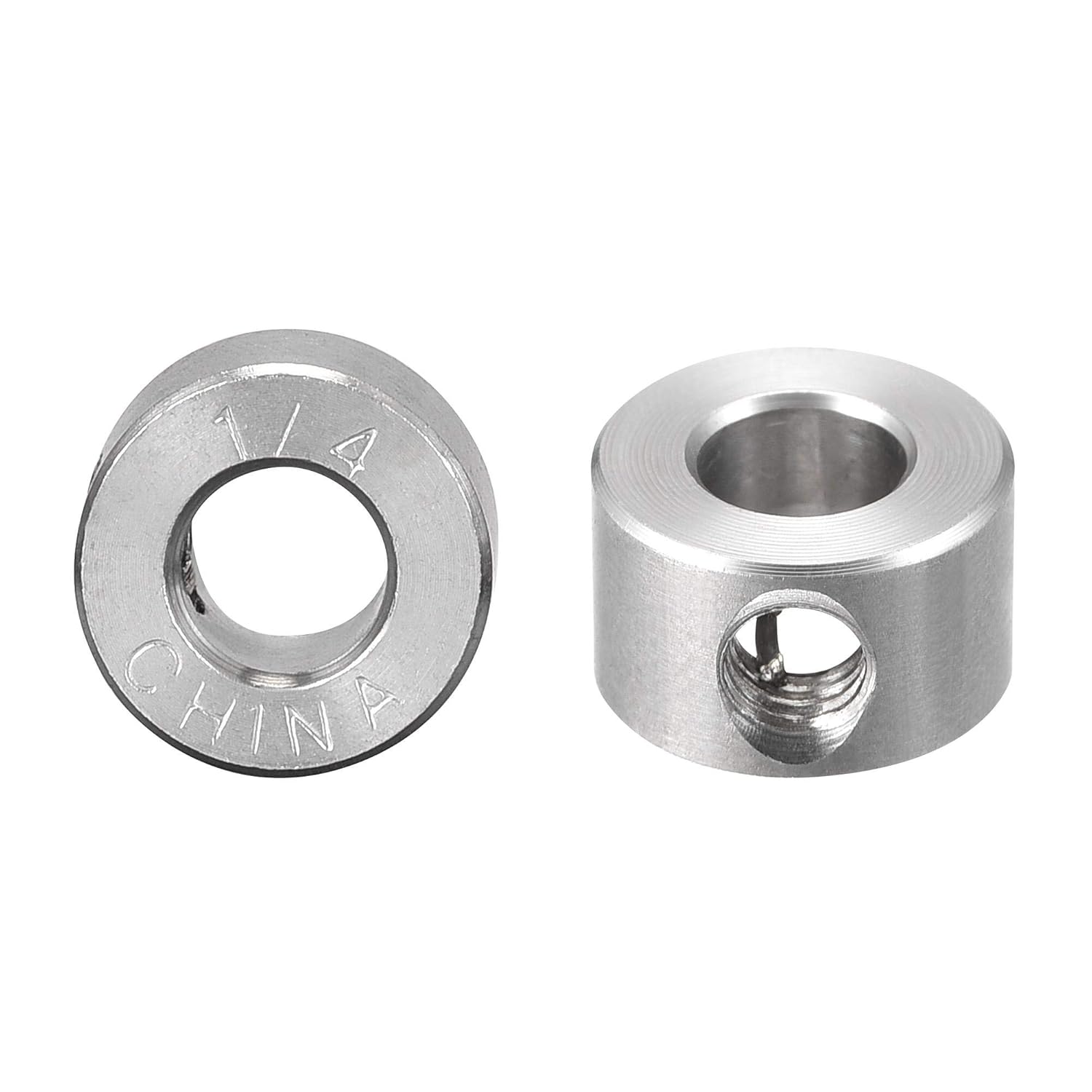 uxcell Drill Stop 3/4" I.D. Stainless Steel for Set Screws Chuck Woodworking Drill Bits Depth Holder 2Pcs