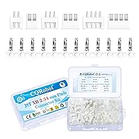 Vista 114 de CQRobot JST EL 4.5 mm de paso 2 pines conector electrónico IC macho, enchufes hembra carcasa y kit de terminales de crimpado en T macho/hembra. 50