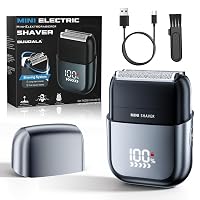 Rasoio Elettrico Barba con Display LED, IPX7 Impermeabile Rasoio Barba Uomo Wet & Dry