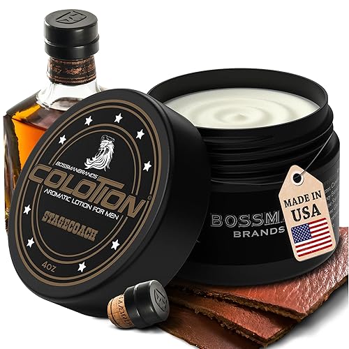 Bossman Colotion (Stagecoach Scent) - Loción y colonia 2 en 1 para hombre, crema corporal perfumada hidratante e hidratante para uso diario