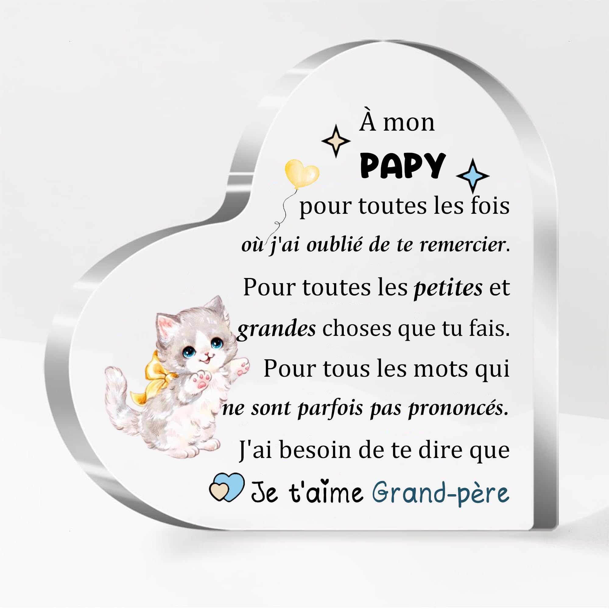 Badge Super Papy 56mm + Carte Cœur Bleu – Cadeau Fête Des Grands-pères, Anniversaire, Noël