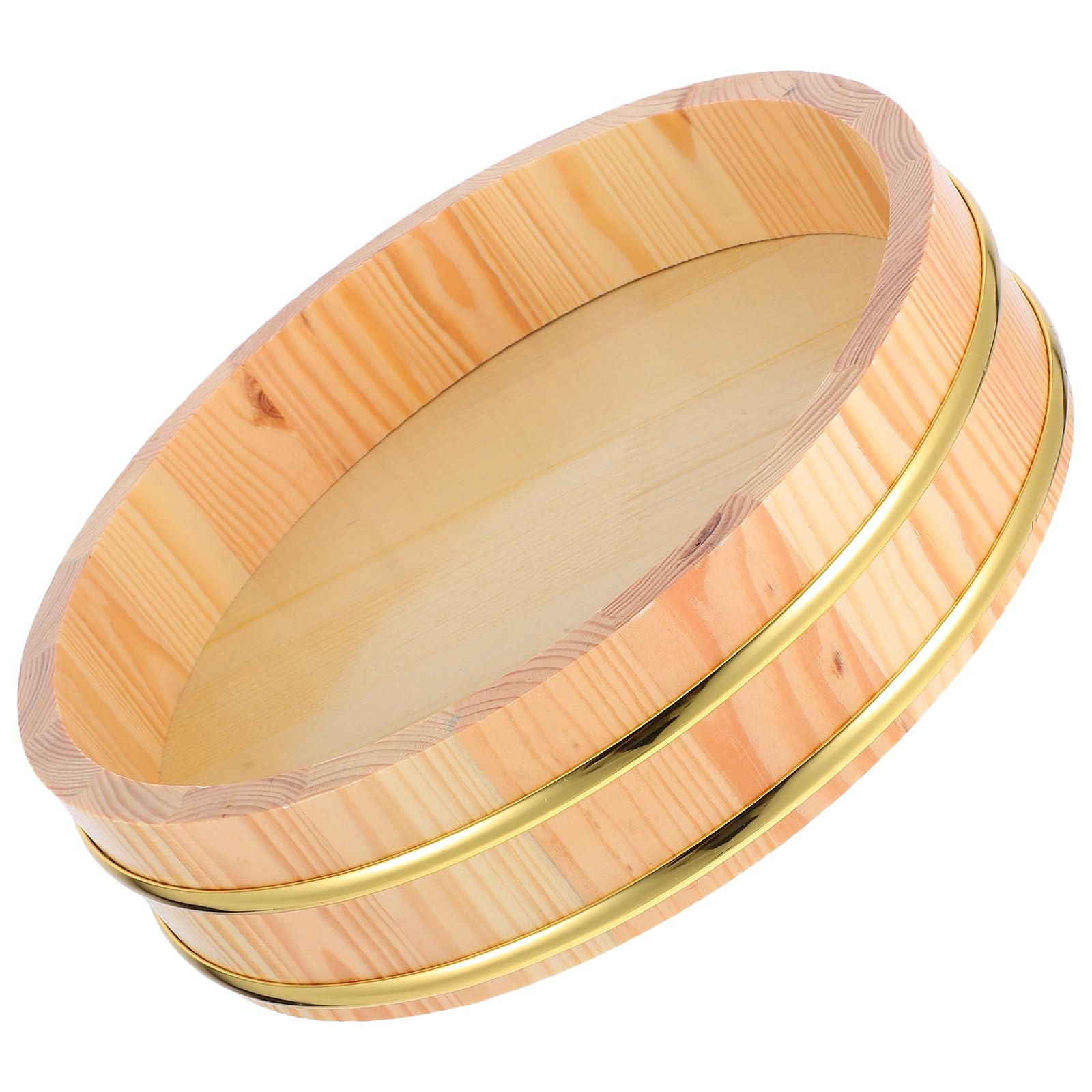 Bol japonerie pour mélange et service de sushi hangiri en bois 26 cm