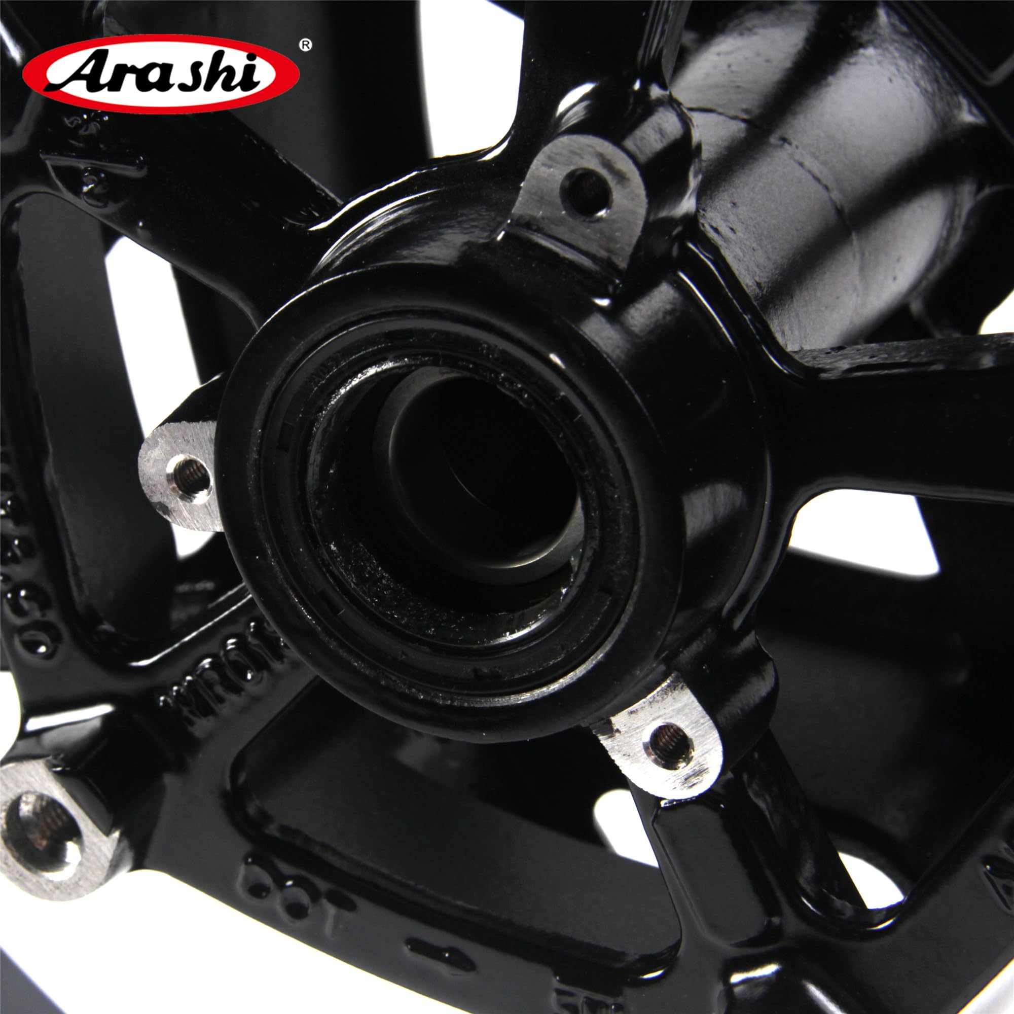Arashi - Llanta delantera para Kawasaki Z650 Ninja 650 2017-2025, accesorios de repuesto para motocicleta, color negro brillante
