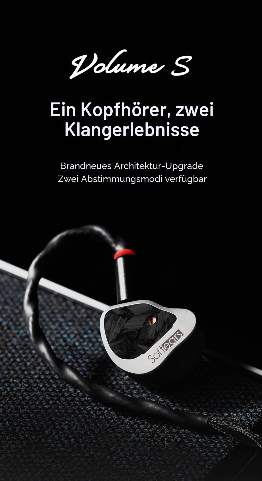 Fanmusic Softears Volume S HiFi-Kopfhörer, zwei Tuning-Modi erhältlich, In-Ear-Monitor-Kopfhörer mit 0,78 2-poligem Kabel