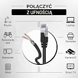 Mr. Tronic Kabel Ethernet Cat 7 50 m, szybki kabel sieciowy LAN z czystej miedzi, 600 MHz, 25 m, luzem, Cat7, Internet, 10 Gb/s, ADSL, SFTP, 100% czysta miedź (50 metrów, czarny)