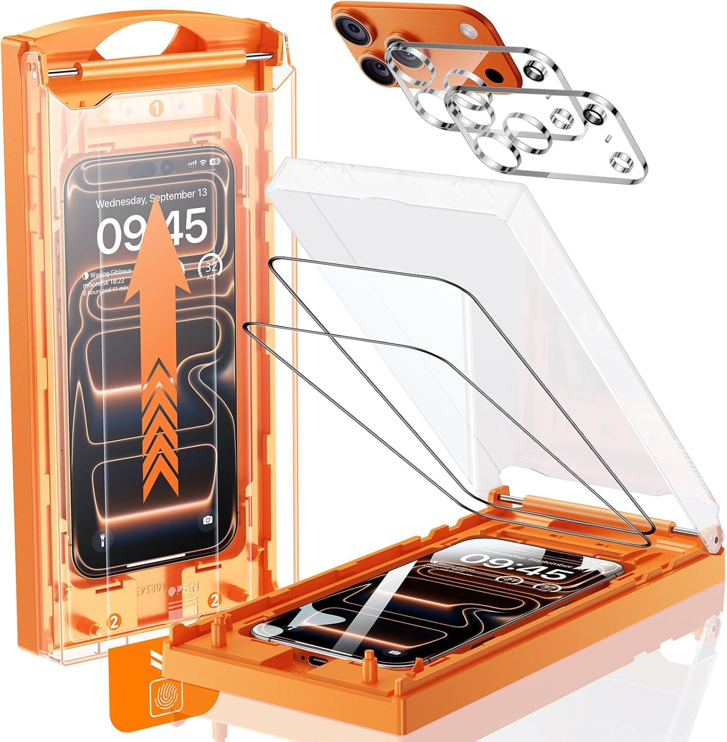 MRGLAS 2 + 2 pellicole protettive in vetro temperato per iPhone 16 Pro