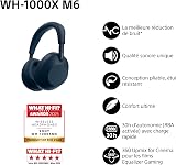 Sony WH-1000XM6 Casque sans-Fil Bluetooth à réduction de Bruit Noir, Son Hi-Res Unique, Confortable, Conception Pliable, Etui résistant, 30h Autonomie, iOS & Android - Bleu Nuit - 2