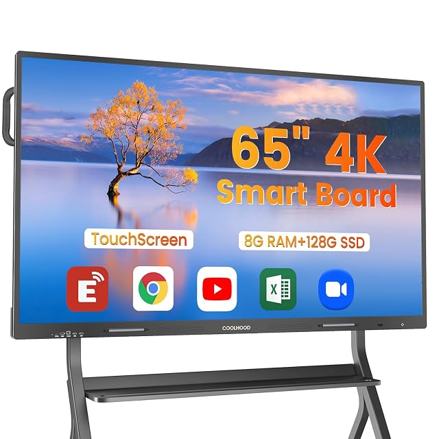 65 Smart Board 4K UHD Touchscreen Interactive Digital Whiteboard Display Electronic All-in-One Computer for Classroom Office Home Business