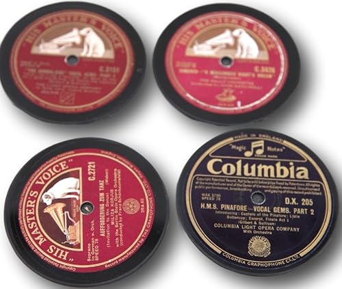 Juego de cuatro posavasos de 78 rpm para discos de vinilo reciclados