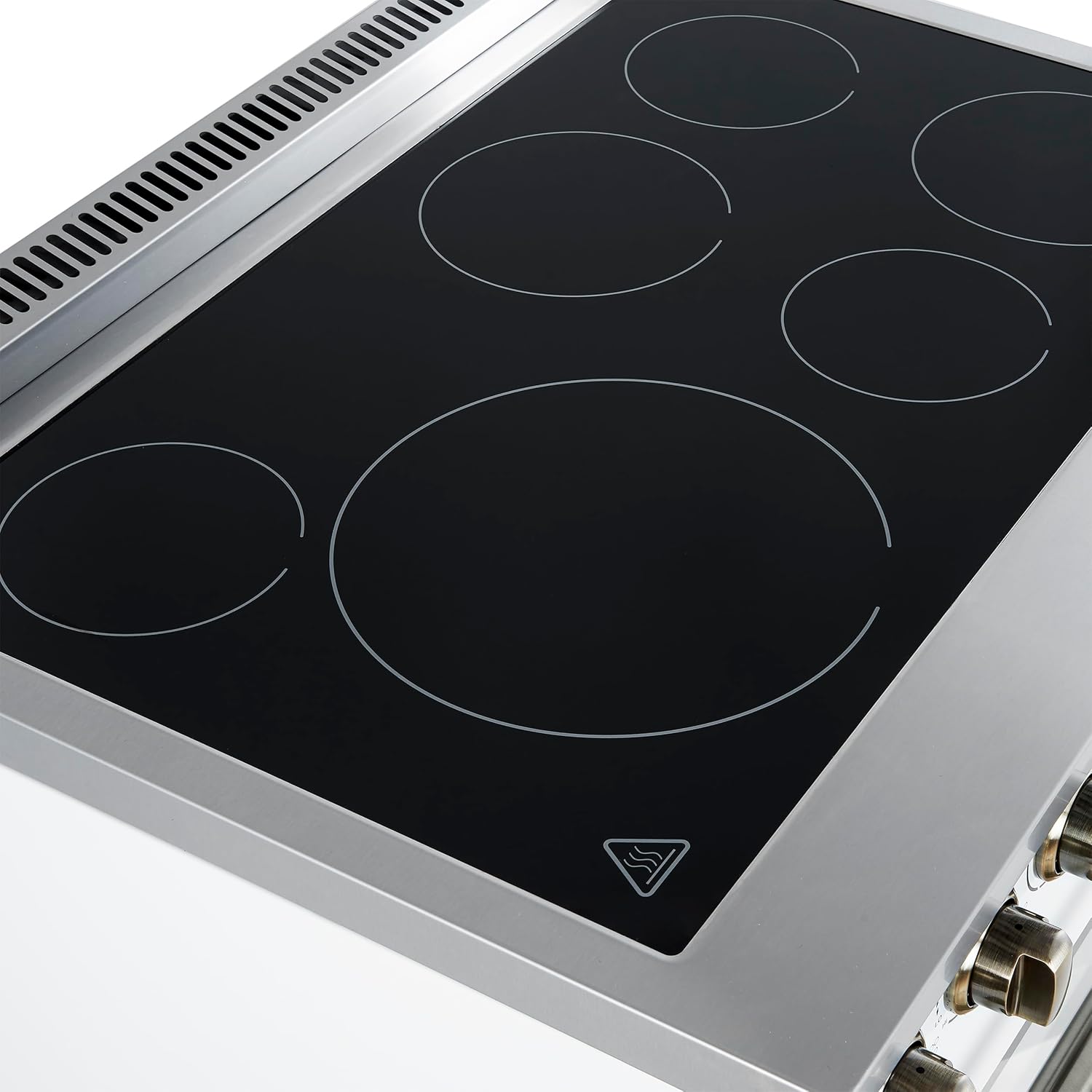 Forno Paolo 36-Inch Freestanding Electric Range with 5 Radiant Burners, 4.38 cu.ft. True Convection Oven, Smooth Glass Cooktop – White